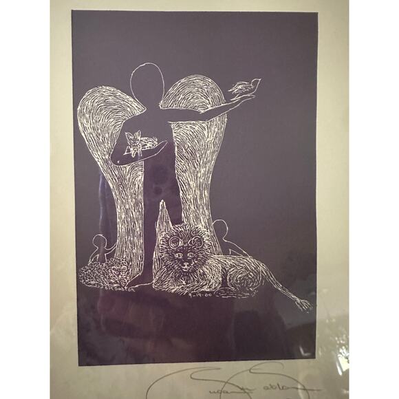 Signed numbered framed Print by Susan M. Sablon 2003, A Message of Faith 11x9” - Picture 2 of 14